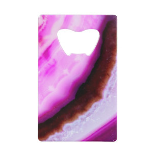 Gemstone-serie - Agate in Paars Kredietkaart Flessenopener