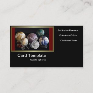 Gemstone Spheres - Balls of Minerals Visitekaartje