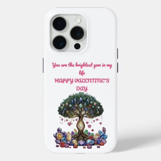 Gemstone Tree Happy Valentine's day Case-Mate iPhone Case (Achterkant)