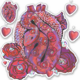 Gemstone Viper met Rozen en harten Sticker
