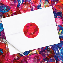 Gemstones Red Classic Round Sticker