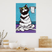 Gemummificeerd - Whimsical Cat Print (Keuken)