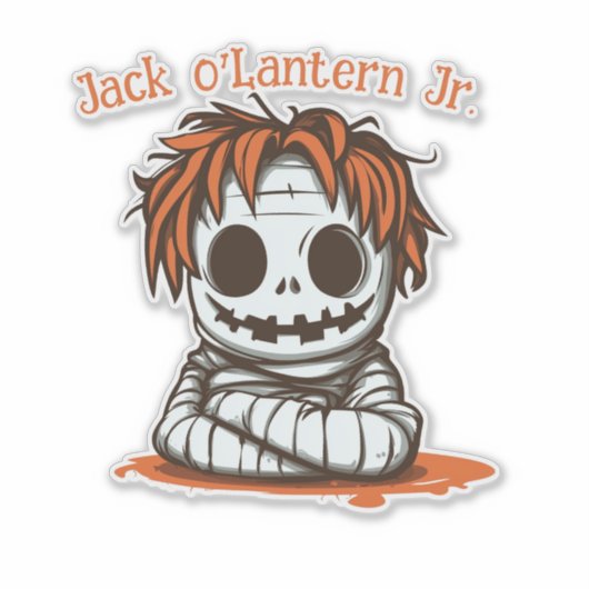 Gemummificeerde Jack O' Lantern Sticker (Voorkant)
