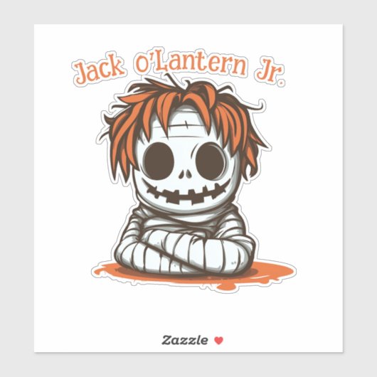 Gemummificeerde Jack O' Lantern Sticker (Vel)