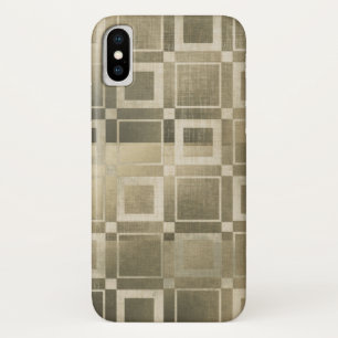 Gemuteerde gouden vierkantjes Modern geometrische  iPhone X Hoesje