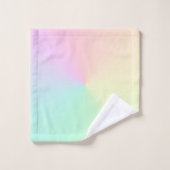 GeMuteerde gradiënt Ombre regenboogpasta esthetisc Bad Handdoek (Wasdoekje)