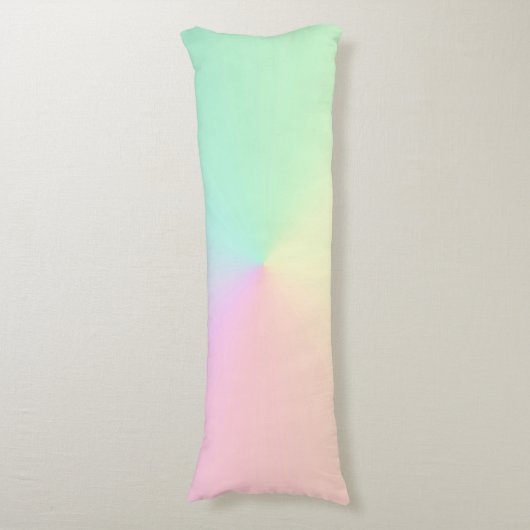 GeMuteerde gradiënt Ombre regenboogpasta esthetisc Lichaamskussen (Voorkant Verticaal)