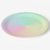 GeMuteerde gradiënt Ombre regenboogpasta esthetisc Papieren Bordje (Gekanteld)