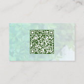 Gemuteerde Greenery met de Gepersonaliseerde Code  Visitekaartje (Achterkant)
