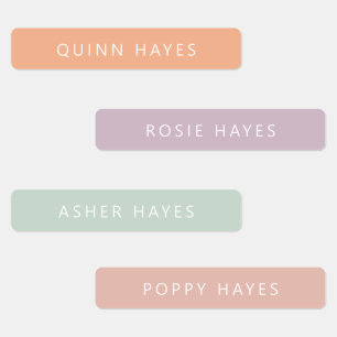 Gemuteerde labels voor pastelnamen