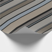 Gemuteerde moderne stripes cadeaupapier (Hoek)