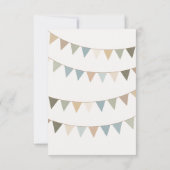 Gemutst pastel bunting baby shower RSVP insert (Achterkant)