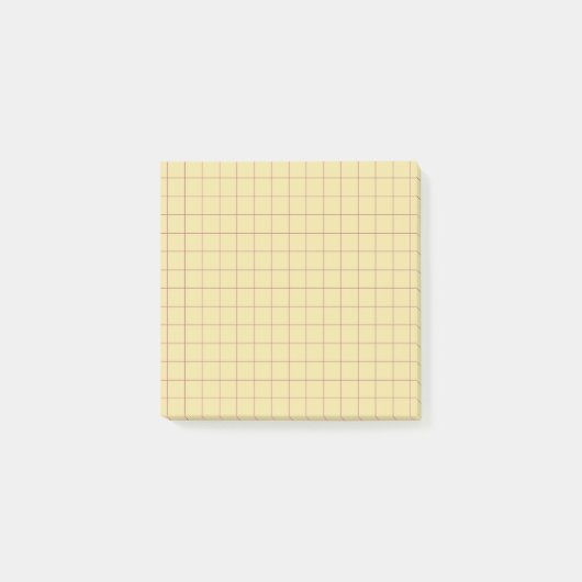 Gemutte geel geruite rooster minimalistische Kanto Post-it® Notes (Voorkant)