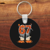 Gen Alpha Slang Kids 67 Basketball Ice Cream Drip Sleutelhanger (Voorkant)