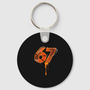 Gen alpha-slang kinderen 67 basketbal ijs drip sleutelhanger