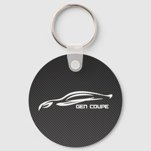 Gen. Coupe White Silhouette Logo Sleutelhanger (Voorkant)