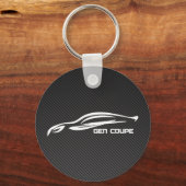 Gen. Coupe White Silhouette Logo Sleutelhanger (Voorkant)