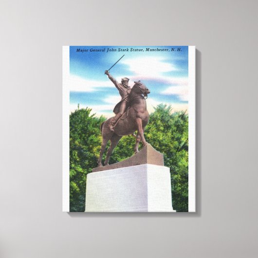 Gen. John Stark Statue Uitzicht Canvas Afdruk (Voorkant)