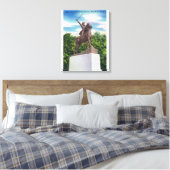 Gen. John Stark Statue Uitzicht Canvas Afdruk (Insitu (Slaapkamer))