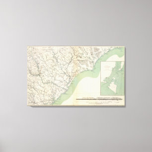 Gen. kaart IV Canvas Afdruk