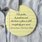 Gen.-maj. Mad Dog Mattis Quote Ronde Button 6,0 Cm (In situ)