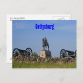Gen. Meade bij het Briefkaart Gettysburg (Voorkant / Achterkant)