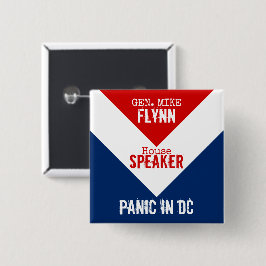 Gen Mike Flynn Voorzitter van het House Panic in D Vierkante Button 5,1 Cm