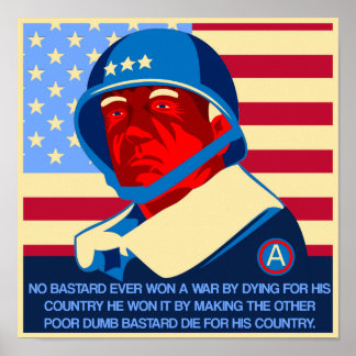 GEN Patton-citaat Poster