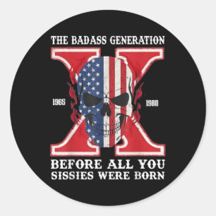 Gen X de slechte generatie voor alles wat je mist Ronde Sticker