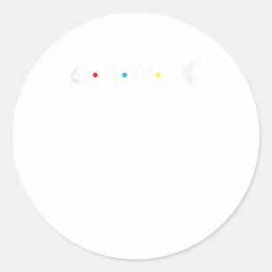 Gen X-design voor vrienden en overs van 60s 70s 80 Ronde Sticker