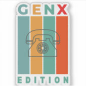 Gen X Edition  Telefoon Sticker (Voorkant)
