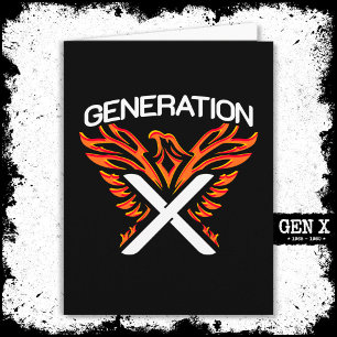 Gen X Gen Xer Phoenix Bird Generation X Kaart