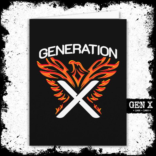 Gen X Gen Xer Phoenix Bird Generation X Kaart
