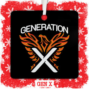 Gen X Gen Xer Phoenix Bird Generation X Metalen Ornament