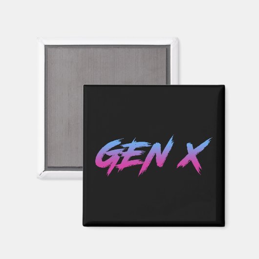 Gen X Generation X Retro  Magneet (Voorkant / Achterkant)