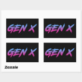 Gen X Generation X Retro  Rechthoekige Sticker (Vel)