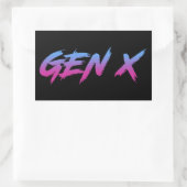 Gen X Generation X Retro  Rechthoekige Sticker (Tas)