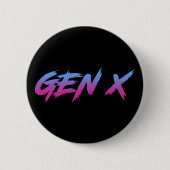 Gen X Generation X Retro  Ronde Button 5,7 Cm (Voorkant)