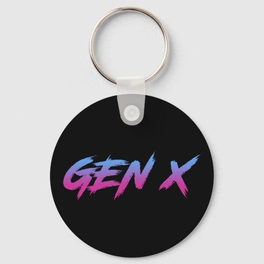 Gen X Generation X Retro  Sleutelhanger (Voorkant)