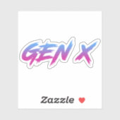 Gen X Generation X Retro  Sticker (Vel)