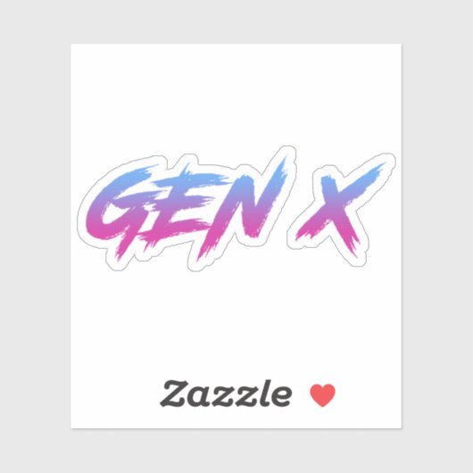 Gen X Generation X Retro  Sticker (Vel)