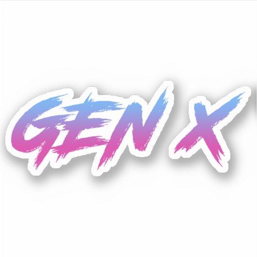 Gen X Generation X Retro  Sticker (Voorkant)