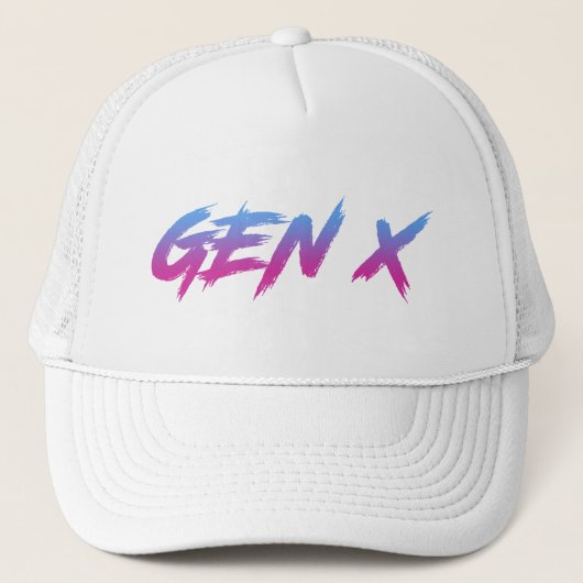 Gen X Generation X Retro  Trucker Pet (Voorkant)