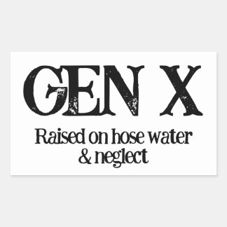 Gen X-Gestegen op Slangwater en Verwaarlozing-Stic Rechthoekige Sticker