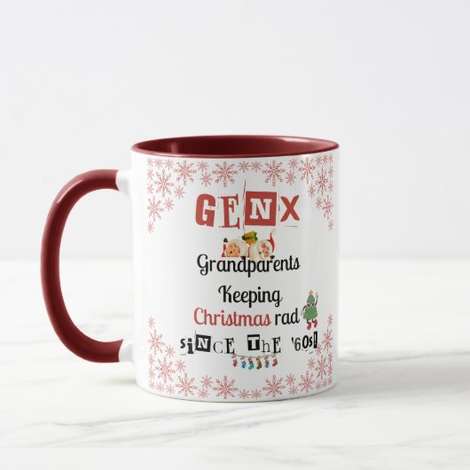 Gen X Grootouders houden Xmas rad sinds de jaren ' Mok (Links)