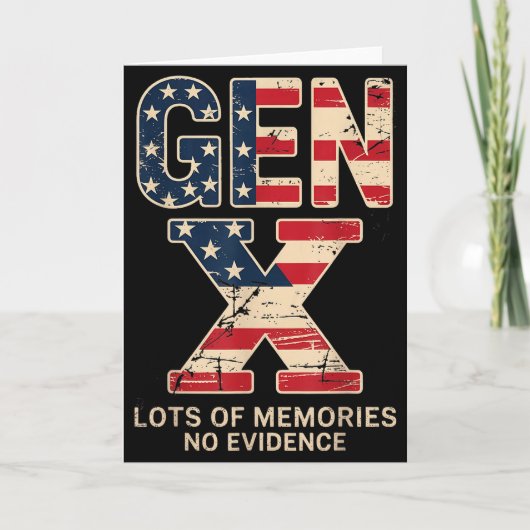 Gen X Veel Herinneringen Geen Bewijs Grappig Retro Kaart (Voorkant)