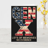 Gen X Veel Herinneringen Geen Bewijs Grappig Retro Kaart (Gele Bloem)