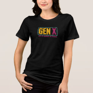 Gen X Veel Herinneringen Geen Bewijs Humor Citaat Tri-Blend Shirt