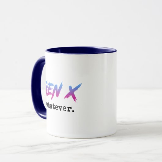 Gen X - wat dan ook Mok (Voorkant links)