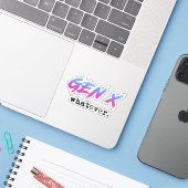 Gen X - wat dan ook Sticker (Laptop met iPhone)